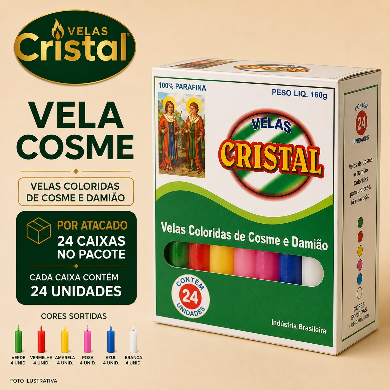 VELA COLORIDA COSME E DAMIÃO